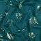 Teal-Silver Famous Maker Zodiac Print Stretch Tricot Swimwear Knit Fabric By the Yard